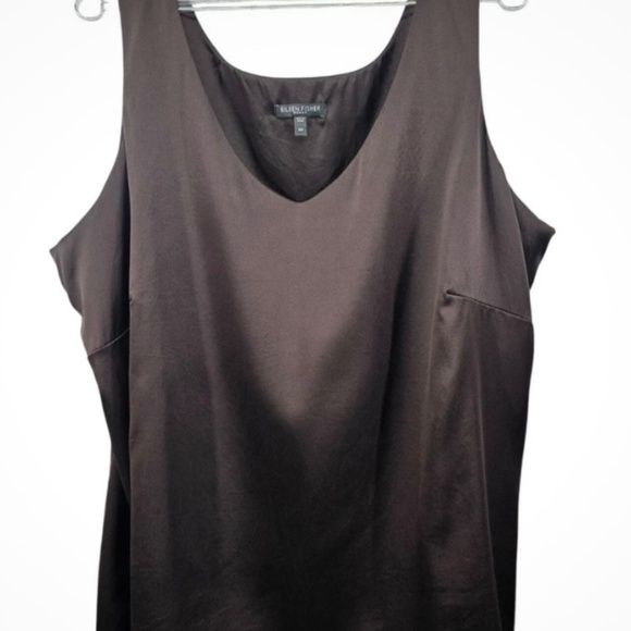 Eileen Fisher Womens Silk & Spandex Tank Top 2X Brown -  NWOT Stunning! - Picture 1 of 3